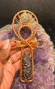 prophecy stone with golden prophecy stone marcasite pyrite copper crystal ankh