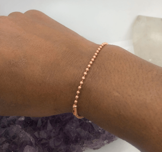 copper, chain bracelet, arthritis, pain, inflammation, melanin