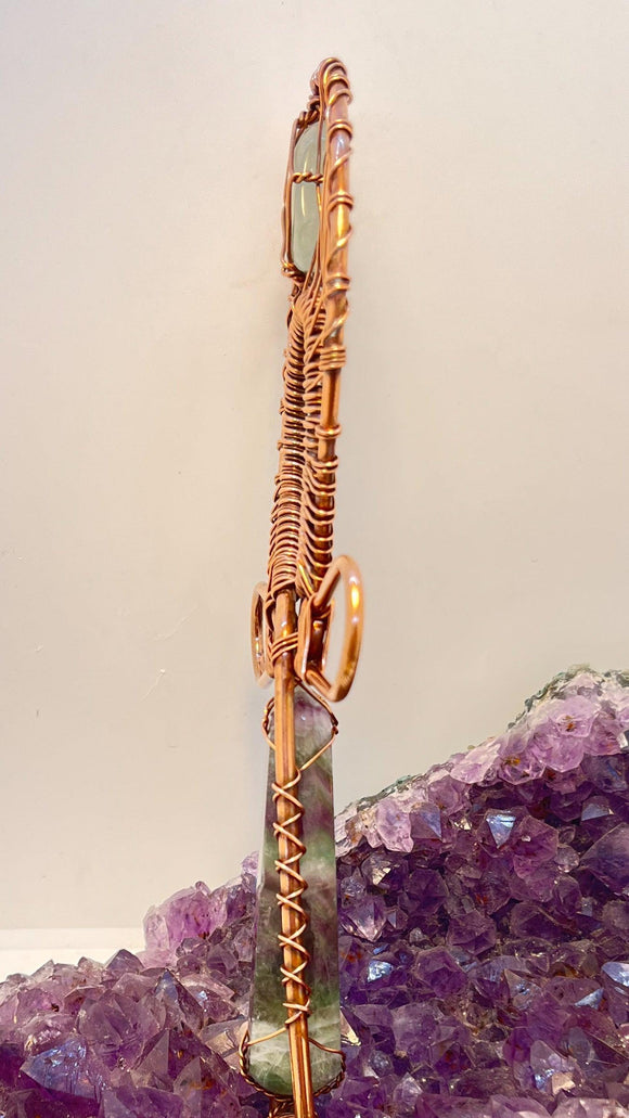 Fluorite Copper Handheld Ankh - Infinite Treasures, LLC