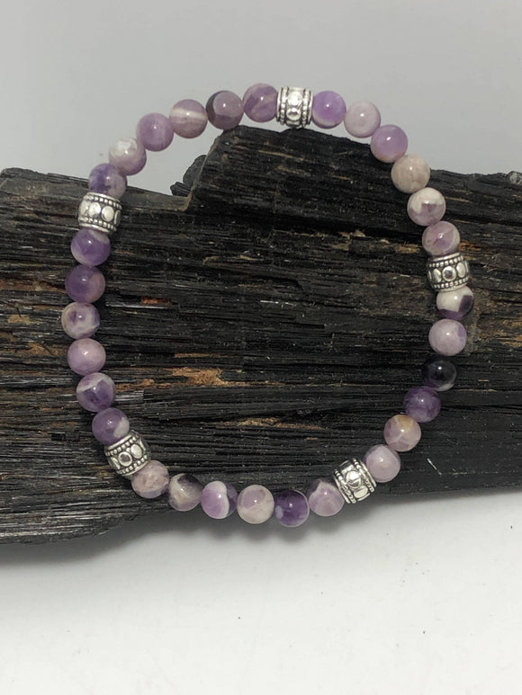 Dogtooth Amethyst Stretchy Bracelet - Infinite Treasures, LLC