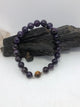 Men’s Amethyst with Tigers Eye Stretchy Bracelet By Infinite Treasures, LLC - Infinite Treasures, LLC