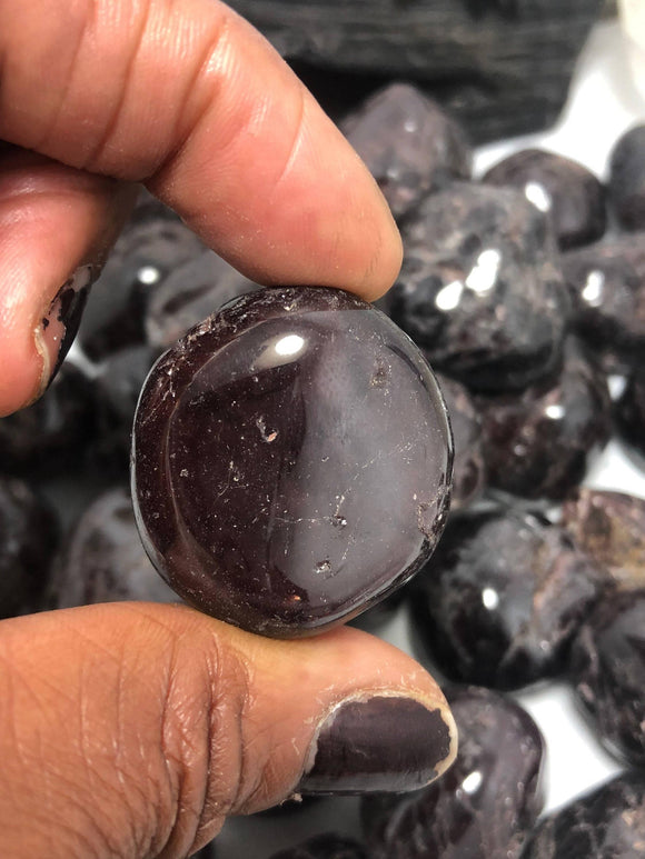 Natural Garnet Crystal Polished Tumble Stone - Infinite Treasures, LLC