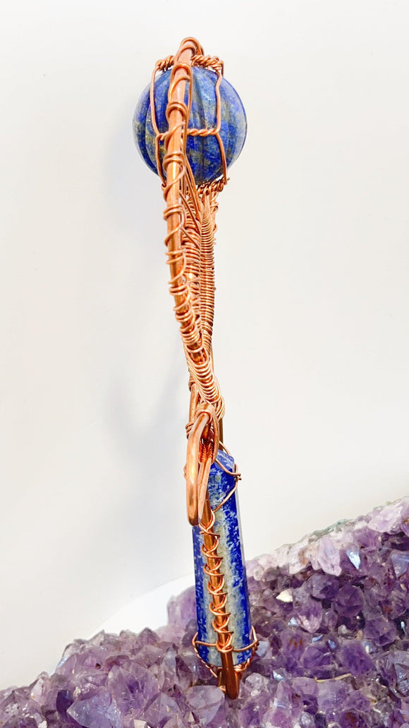 Lapis Lazuli Handheld Ankh - Infinite Treasures, LLC