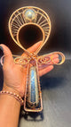 Pyrite Wand and Sphere Handheld Copper Ankh - Infinite Treasures, LLC